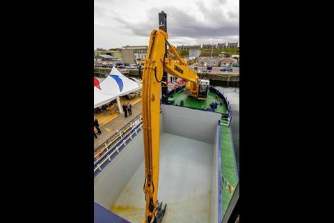 The 936 as viewed from the top of the 'Selkie', looking into the 144 cubic metre capacity hull